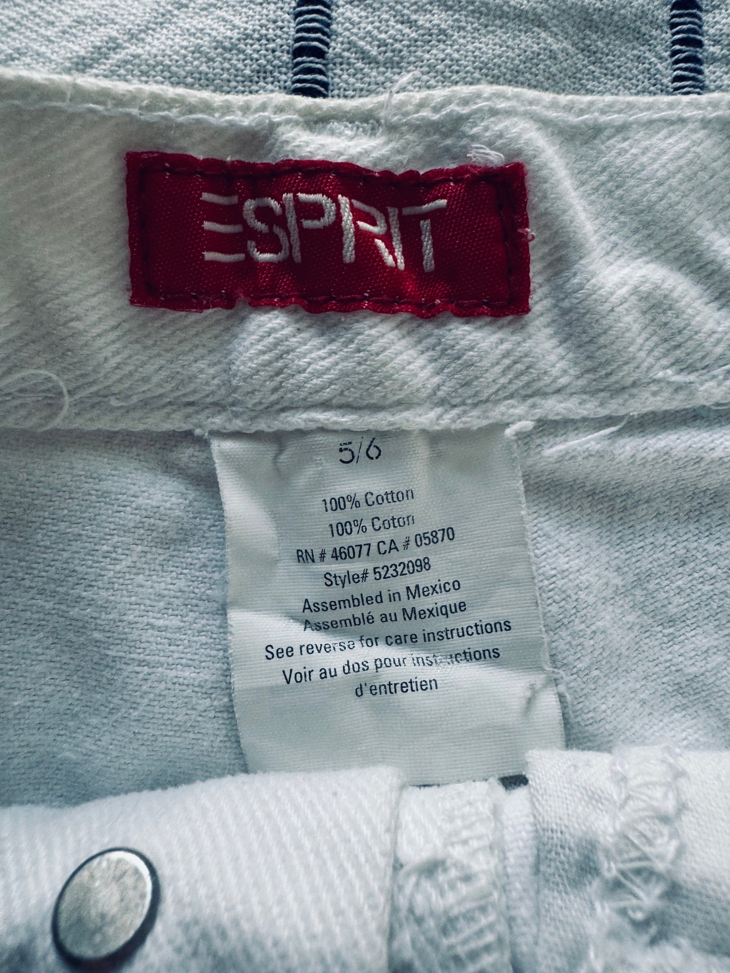 Esprit White denim Short